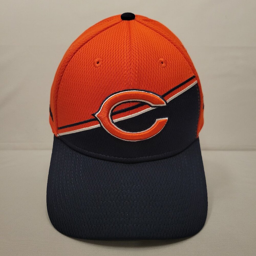 Chicago Bears 39Thirty Sideline On-Field Flex Sz Med/Large Hat Cap Blue Orange